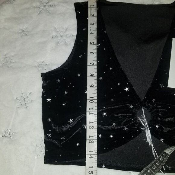 Women V Neck Buckle Strap Cami Crop  Top xl new with tags - Picture 7 of 10